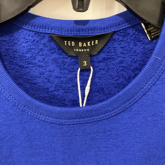 Ted Baker London Livviaa Knot Front Jersey Dress. Dark Blue. Size 3 (US SZ 8) - Picture 4 of 13